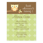 Owl Birthday Party Invitation Post Card