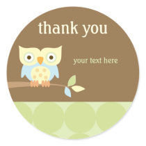 Owl Birthday Party Stickers
