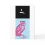 owl branch silhouette greeting card