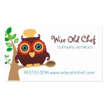 Owl chef wooden spoon cooking baking business card business cards