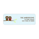 Owl Couple Return Address Labels