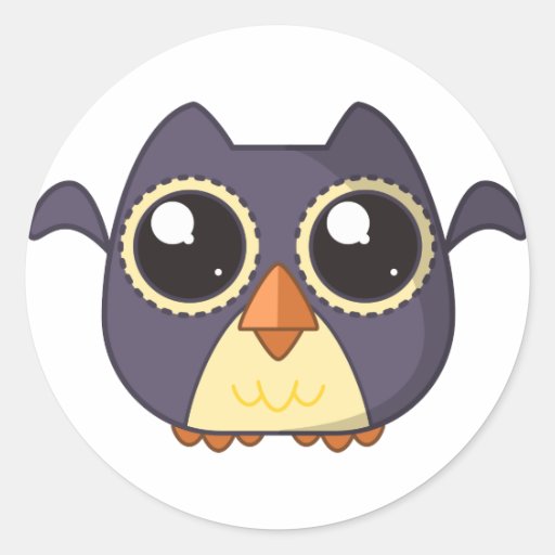 Owl Cutie Round Sticker