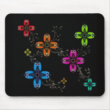 Owl Daisies Mouse Pad