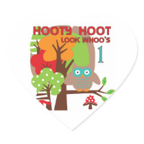 Owl First Birthday T-shirts and Gifts Stickers