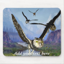 Owl Flight mouse pad