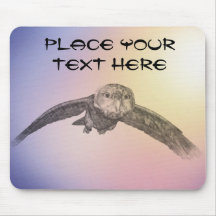 owl flight mousepad