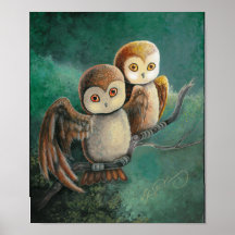 Owl Friends Owl Art Posters