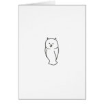 Owl - Fun cute simple totem ink line drawing art Card