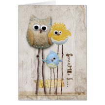 owl greeting card