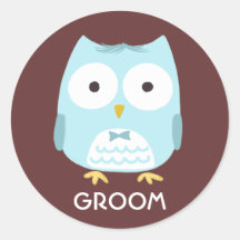 Owl Groom - Fun Illustration with Custom Text Stickers