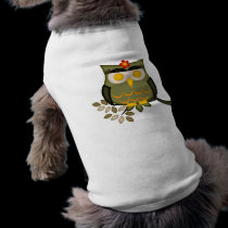 Owl in a tree Dog Sweater pet clothing