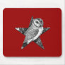 Owl in Pentagram Pentacle Wicca Pagan Mousepads
