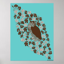 Owl in the Oak Posters