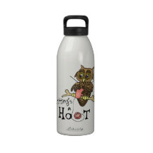 Owl Knitting Water Bottle