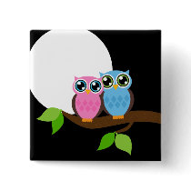Owl love you pinback buttons