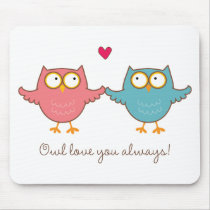 owl love you mouse pads