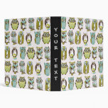 owl meeting with changeable background colour vinyl binder