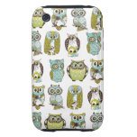 owl meeting with changeable background colour iPhone 3 tough covers