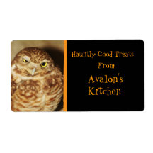 Owl of a Good Time Halloween Treats Baking Label
