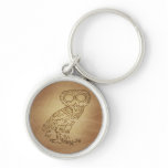 Owl of Wisdom Greek keychains