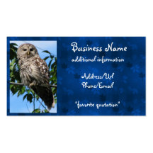 Owl On Wire Business Cards
