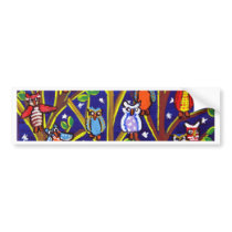 Owl Party Whimsical Folk Art
