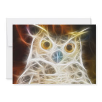 Owl Powerful Look Custom Invitations