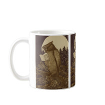 Owl  Reading by Moonlight Coffee Mugs