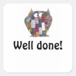Owl Says "Well Done" Stickers