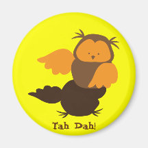 Owl showoff refrigerator magnets