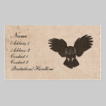 Owl Silhouette Business Card/Tags business cards