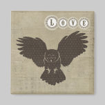 Owl Silhouette Love Magnet magnets