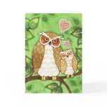 Owl Snuggles - Cute Greeting Card