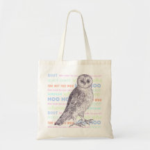 Owl Sounds / Owl Noises Barred Owl or Spotted Owl Canvas Bags