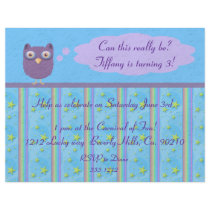 Owl Star Birthday Celebration Full Colour Flyer