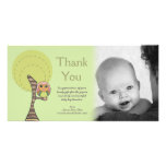 Owl Thank You New Baby Arrival Gift Photocard Photo Cards