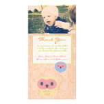 Owl Thank You Note Baby Girl Photo Template photo cards