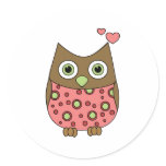 Owl WIth Love Stickers