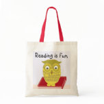 owl with red book bag