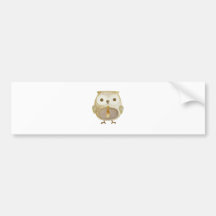 Owl with Tie Bumper Stickers