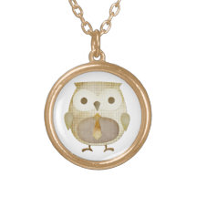 Owl With Tie Necklace
