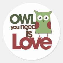 Owl you need is love sticker