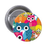 owlish pinback buttons