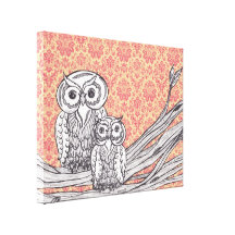 Owls 47 Printed Canvas Stretched Canvas Print
