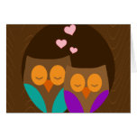 Owls in a Nest Card