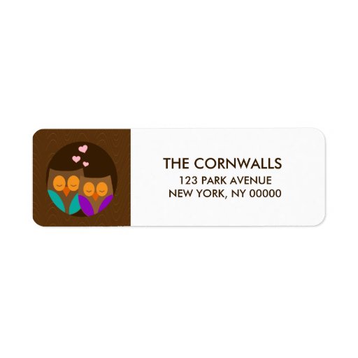 Owls in a Nest Custom Return Address Labels