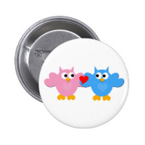 Owls in Love buttons