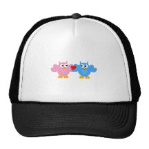 Owls in Love Hats