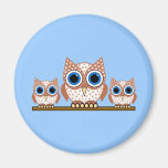 owls refrigerator magnet