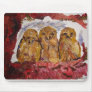 Owls Thinking that they Not Yet Spotted Mousepad